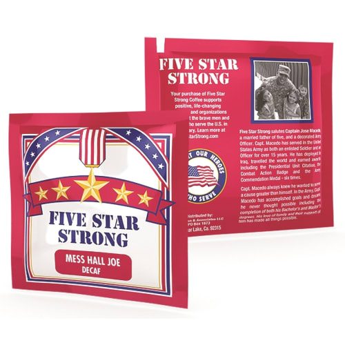 Five Star Strong Mess Hall Joe Colombian 1-Cup Soft Pod Coffee, Decaf
